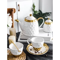 ceramic coffee cup set simple afternoon tea flower with european style small luxury household high end