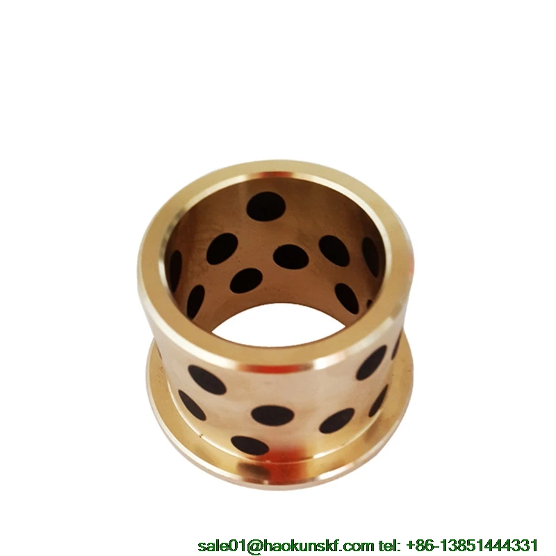 

JFB2525 / 2525F (Size:25*35*25/45*5mm) Flanged Solid-Lubricanting Oilless Graphite Brass Bushing|Copper Bearing