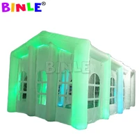 outdoor giant white inflatable wedding tent with colorful led house shaped blow up inflatable cabinet square tent with windows