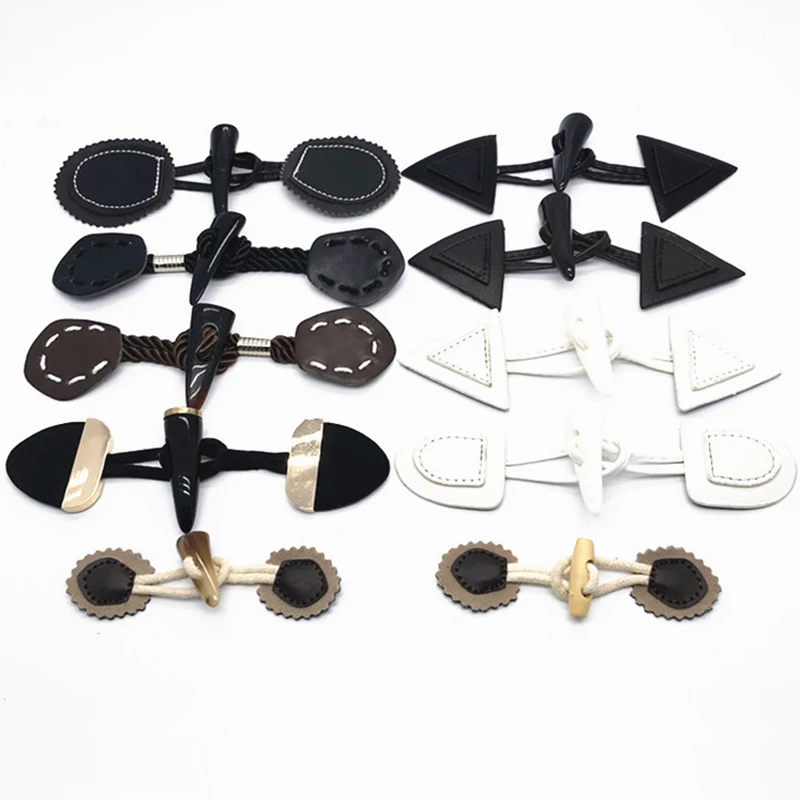 Пуговицы роговые кожаные металлические 2 шт./лот