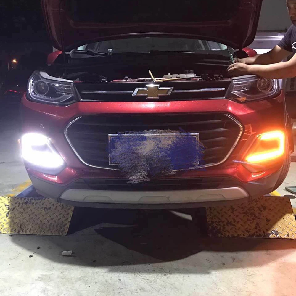 DRL Для Chevrolet Trax 2017 2018 2019 светодиодный дневный ходовой светильник противотуманная