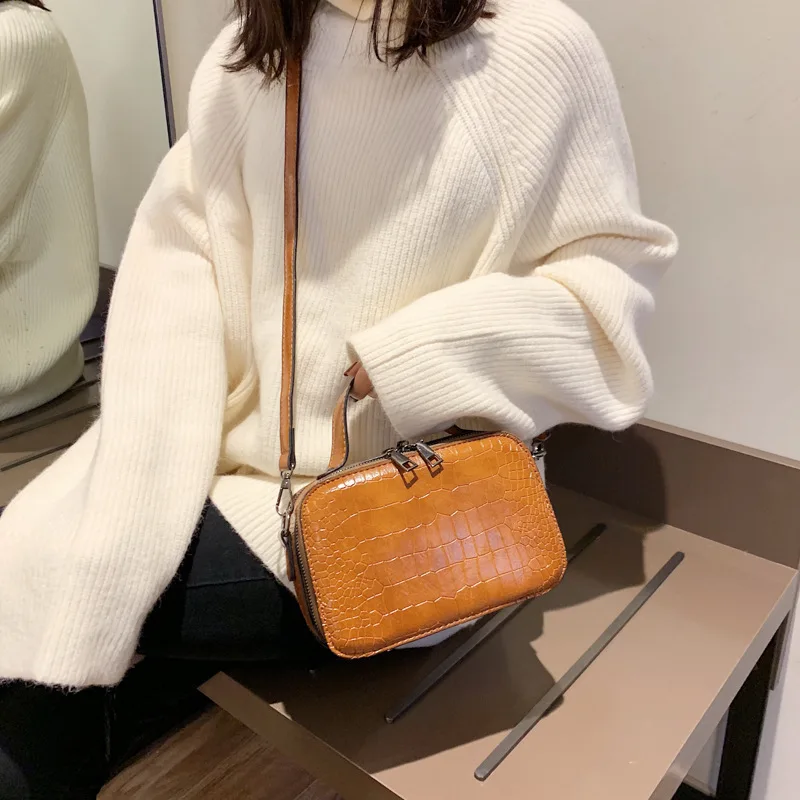 

PU Leather Shoulder Bag Designer Crossbody Bag Purse Vintage Female Messenger Bags with Multi Pocket Handbags Clutch