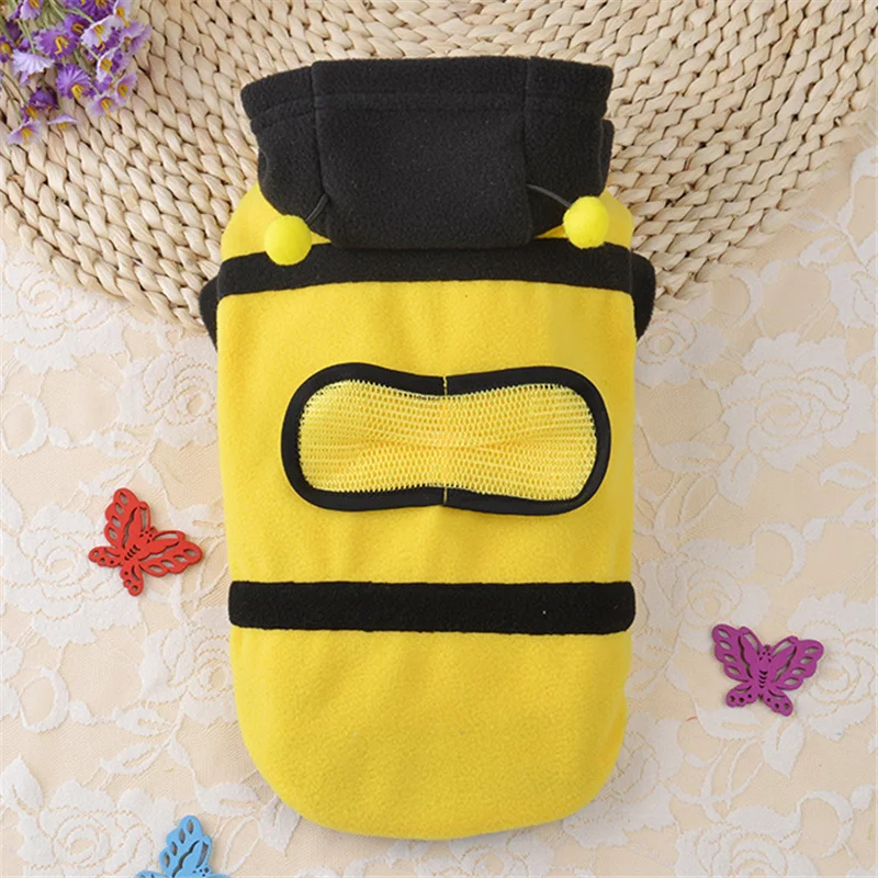 Одежда для домашних животных котов забавные мягкие пчелиные костюмы пальто