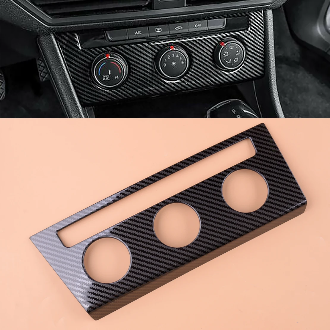 

Накладка из нержавеющей стали для консоли переключателя из углеродного волокна, подходит для VW Jetta MK7 2019 +, украшение для автомобиля