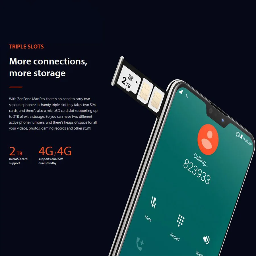 Asus Zenfone Max Pro (M2) ZB631KL мобильный телефон 6 26 &quot4 Гб ОЗУ 64 ПЗУ Snapdragon 660 Android 8 1 Dual SIM 5000