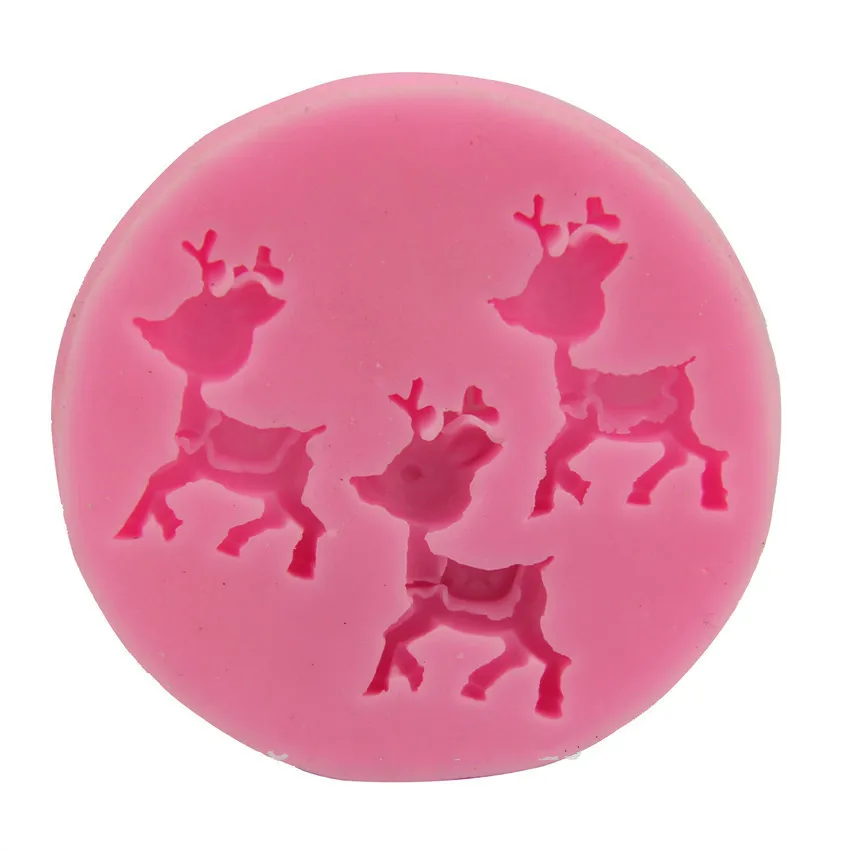 Новый рождественский Sika олень Форма силиконовые формы для торта Декоративные