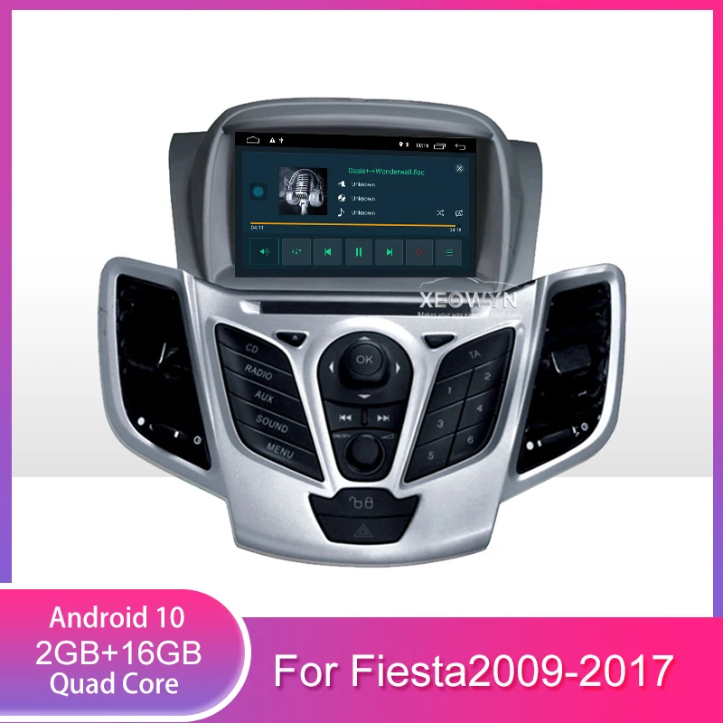 Автомобильный DVD плеер на Android 10 для FORD Fiesta 2008 2017 GPS навигация 2 Din автомобильное