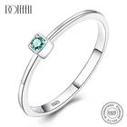 Кольцо DOTEFFIL женское из серебра 925 пробы с зеленым топазом