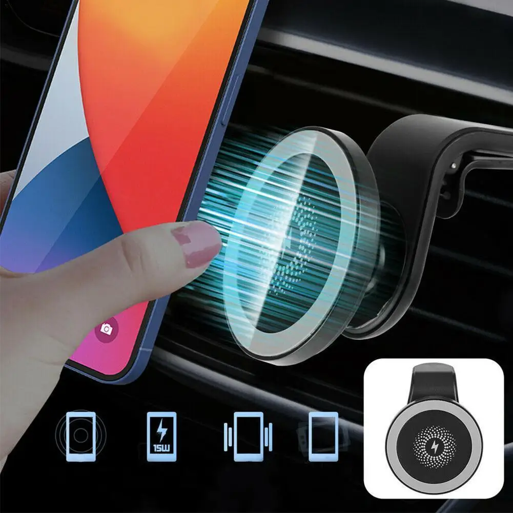 

Magnetic Car Wireless Charger Applicable New Magnetic Mobile Phone Wireless Charger Mobile Phone Holder for Iphone12 Magsafing