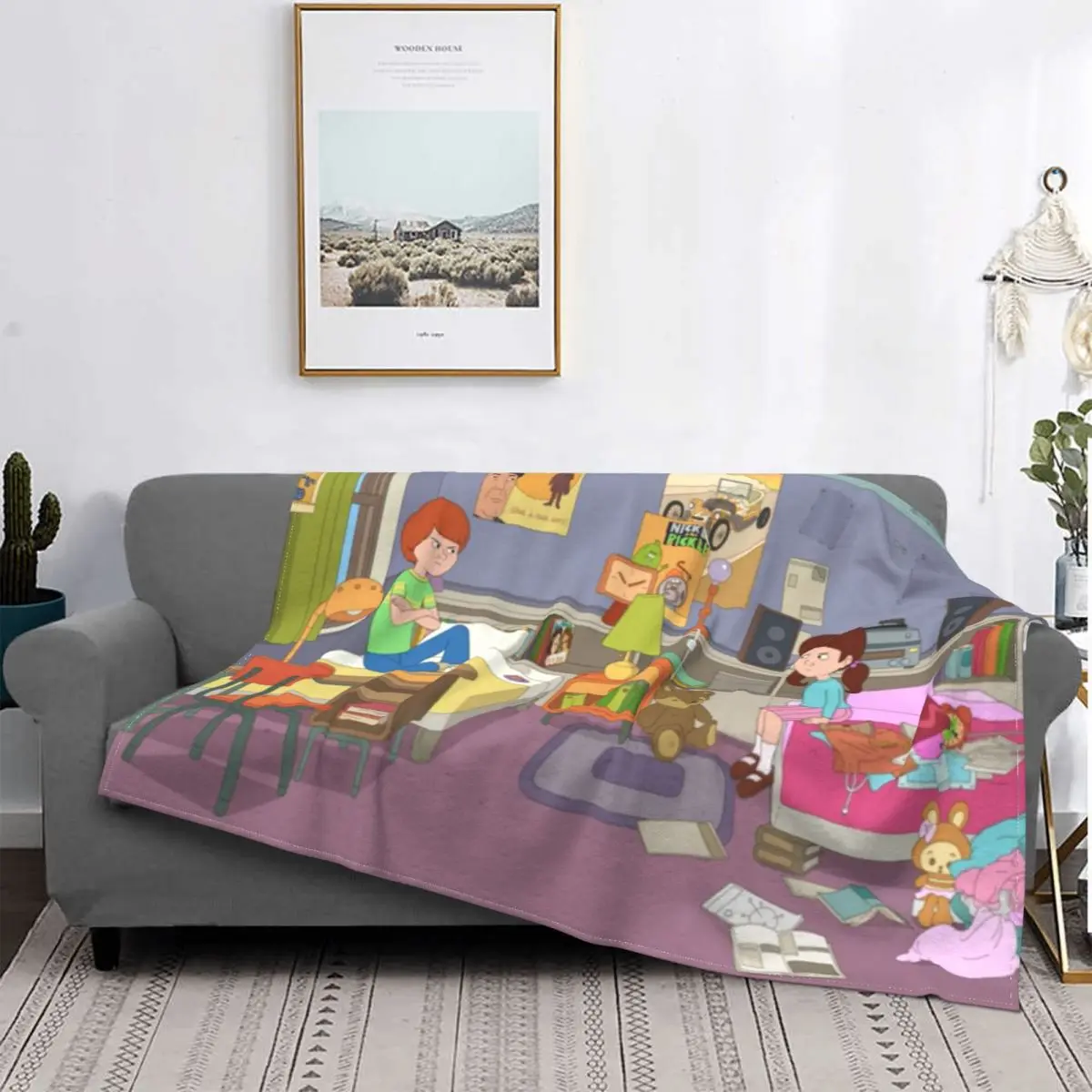 

F Is for Family Frank Animated Sitcom Messy Portable Warm Throw Blankets for Bedding Travel