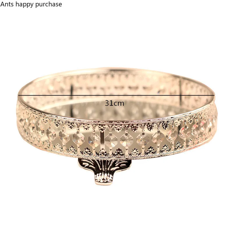 Стеклянная зеркальная Хрустальная тарелка в европейском стиле для фруктов