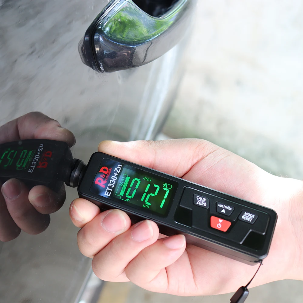 

ET330+Zn Car Paint Coating Thickness Gauge Car Paint Electroplate Metal Zinc Coating Thickness Tester Meter Fe & NFe & Zinc