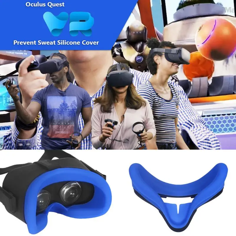 Soft Anti-sweat Silicone Eye Mask Case Cover Skin for Oculus Quest VR Glasses | Электроника