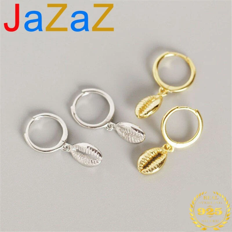 

A00475 модные летние пляжные океан Серьги-гвоздики в виде ракушки для женщин из натуральной кожи 100% 925 стерлингового серебра Вечерние Панк юве...