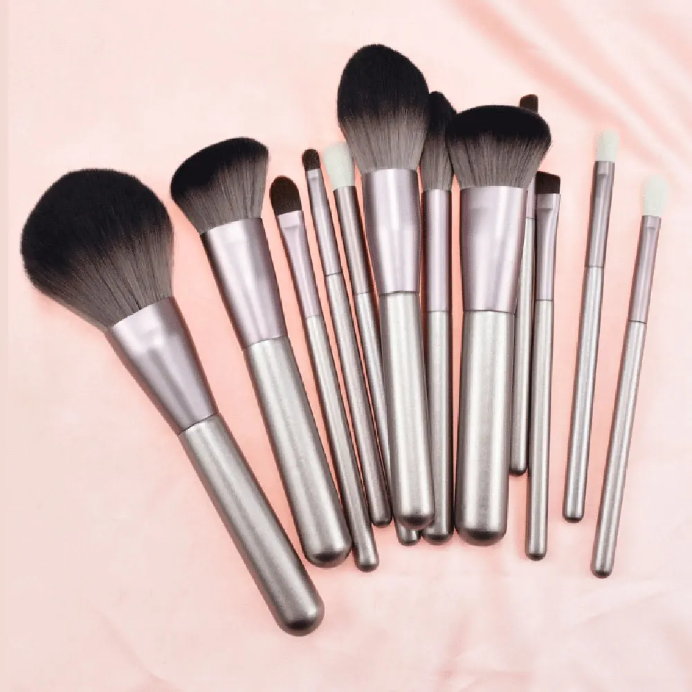 Набор кистей для макияжа Профессиональные 12 шт Тени век основа подводки глаз
