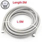 Шланг для гонок AN3AN4AN6AN8AN10, шланг с оплеткой из нержавеющей стали 304, с тормозом из ПТФЭ для мазутного охлаждения, длина 5 м