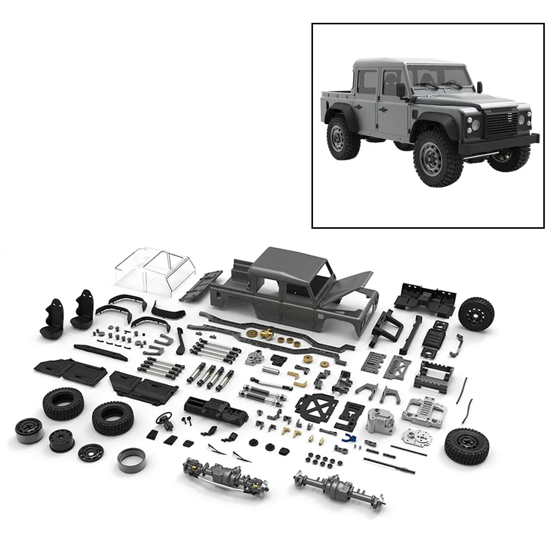 

Capo CUB1 1:18 4WD Electric RC Simulation Off-Road Vehicle Crawler KIT Pickup Truck Model With Differential Lock High Low Gears