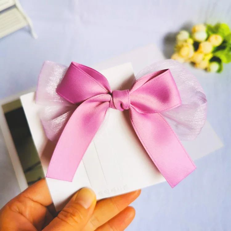 

20pcs Fashion Cute Grosgrain Bowknot Hairpins Tulle Bow Barrettes Hair Clips Princess Headwear Hair Accessories for Girls