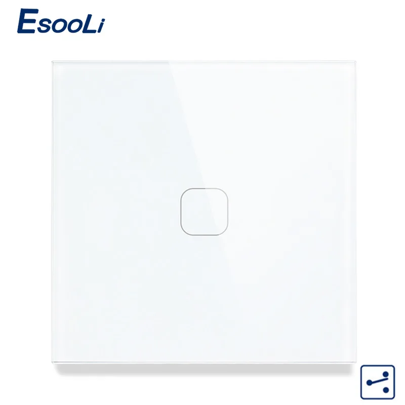 Esooli серый хрустальный стеклянный панельный светильник настенный выключатель