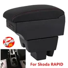 Подлокотник для Skoda RAPID, Модернизированный автомобильный подлокотник для VW Polo 2020, центральный контейнер для хранения, аксессуары для салона автомобиля