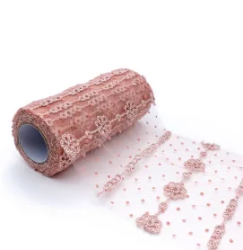 

1 yards Lace Embroidery Dot Net Yarn Organza Stain Ribbon Hair Bow Accessories Clothing Fabric Gift Packaing Lace Ribbons