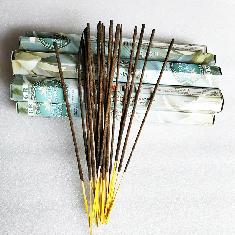 Белые Палочки для благовоний палочки медитации индийские 120 палочек в одной