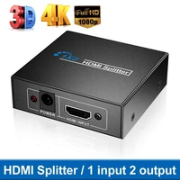 hdcp hdmi splitter full hd 1080p video hdmi switcher 1x2 separate 1 input 2 output amplifier display for hdtv dvd ps3