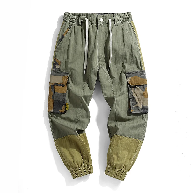 Брюки-карго мужские камуфляжные с карманами в стиле хип-хоп | Мужская одежда