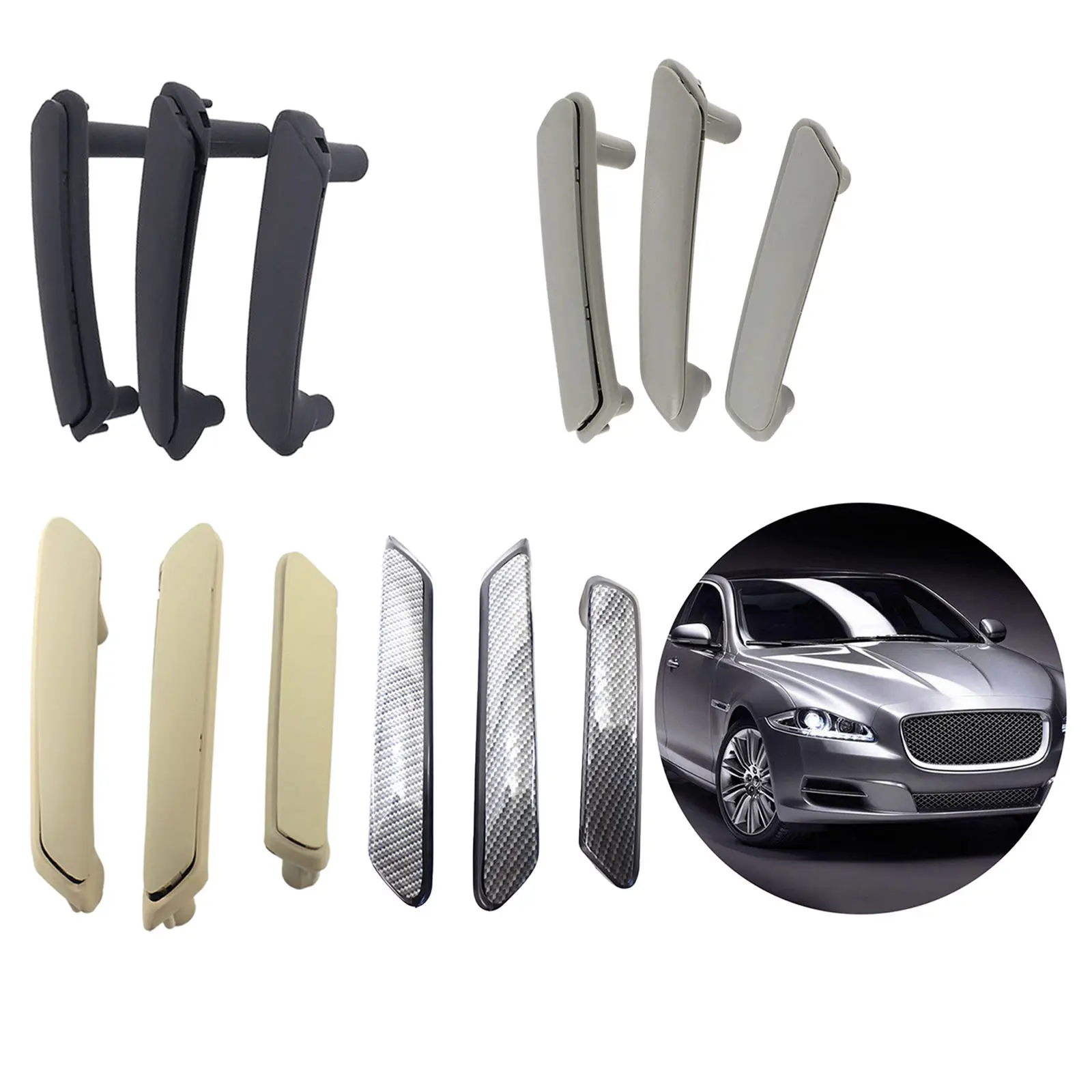 

3 шт. в комплекте, ручка захвата для межкомнатной двери, прямые замены, прочная гладкая, для Passat B5 1998-2005, простая установка