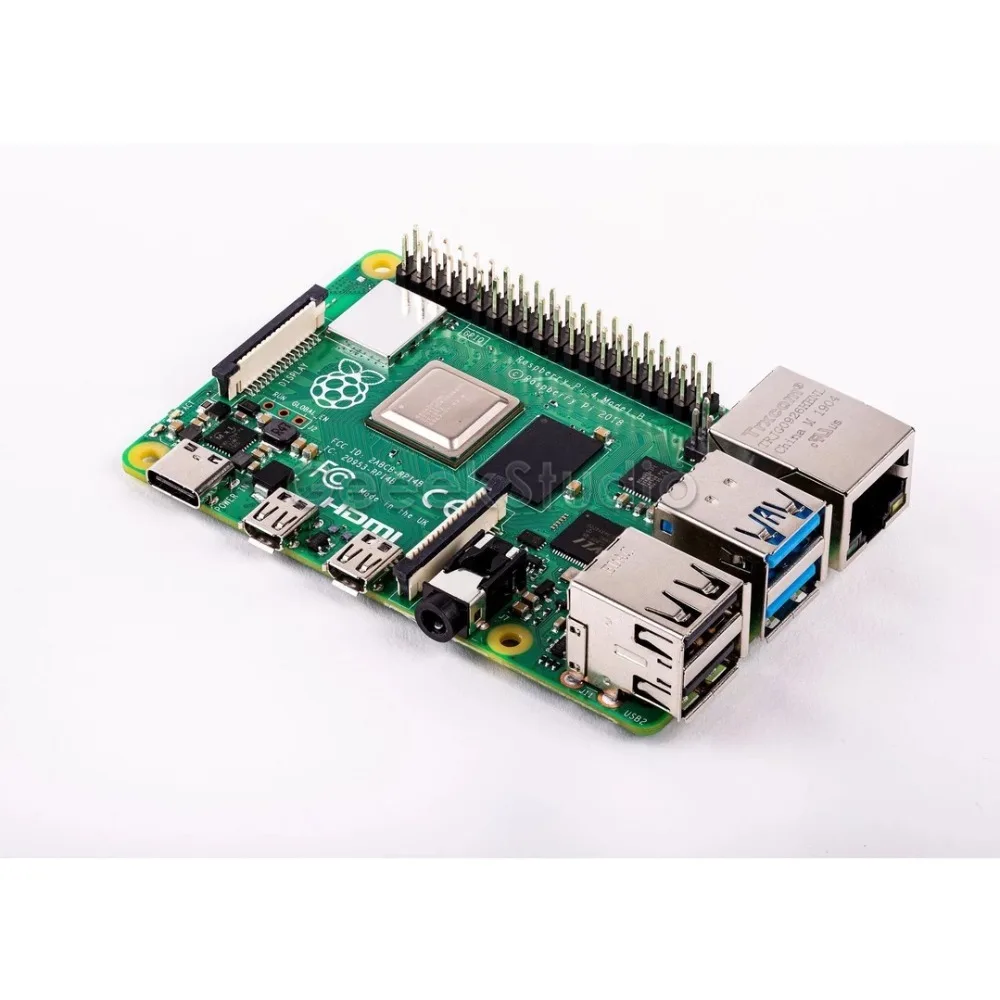Raspberry Pi 4 Модель B 4 Гб Оперативная память четырёхъядерный 64-разрядный процессор 1,5 ГГц Bluetooth 5,0