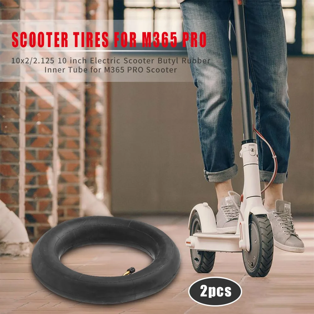 

10x2/2.125 10 inch Electric Scooter Butyl Rubber Inner Tube E-scooter Pneumatic Inner Wheel Tyres for Xiaomi M365 PRO