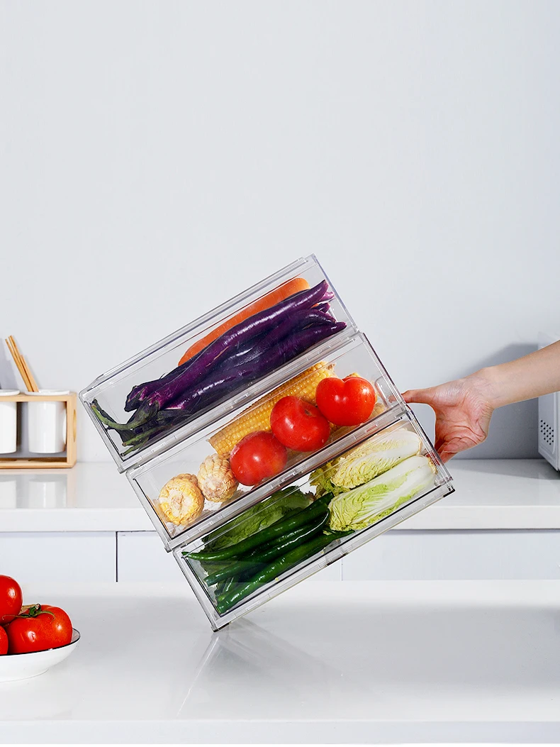 Холодильник коробка для хранения прозрачный пищевые корзины фруктовые овощные