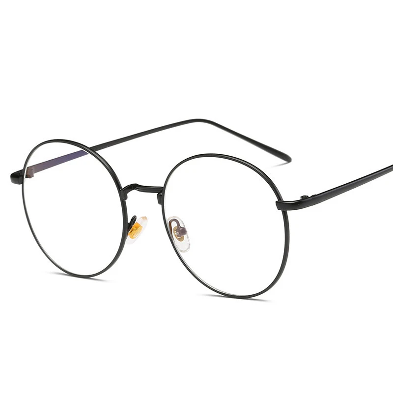 Новые анти синие очки Круглые ретро большие рамки плоский оптический микроскоп