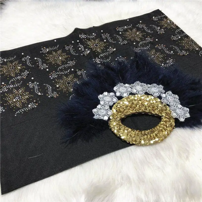 Новый дизайн Африканский перьевой веер с ASO OKE подходящий для женщин