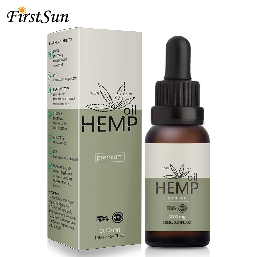 Травяные эфирные масла органические семена конопли капли снимают стресс КБР