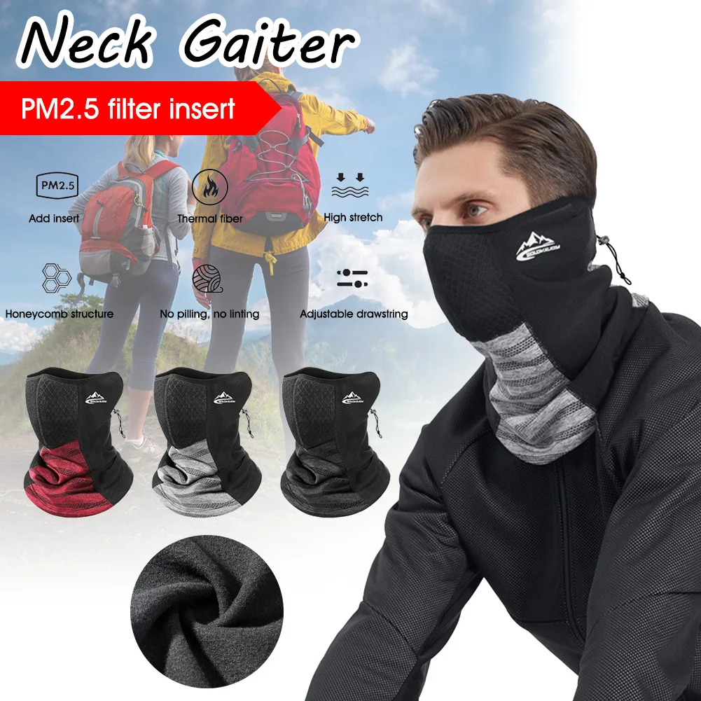 

Cycling Full Face Mask Bandana Neck Gaiter Warmer Thermal Windproof Mask Sports Skate Scarf Camping Hunting Running Winter