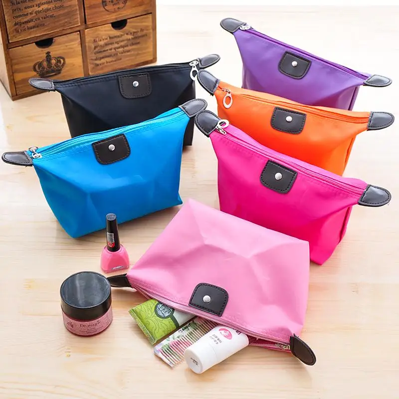 

Fashion simple cute small portable cosmetics bag travel storage bag wash bag ladies clutch bag wash Dumpling bag