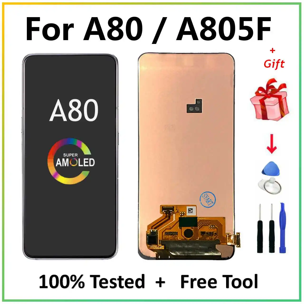 Оригинальный ЖК дисплей Pantalla для Samsung Galaxy A80 A805F/DS A805FD с сенсорным экраном