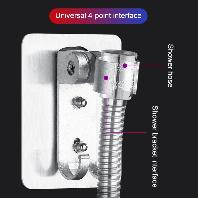 

2 pcs Shower Head Holder Punch Free Strong Adhesive Wall Mount Hook Adjustable Shower Holder for Bathroom 2020ing