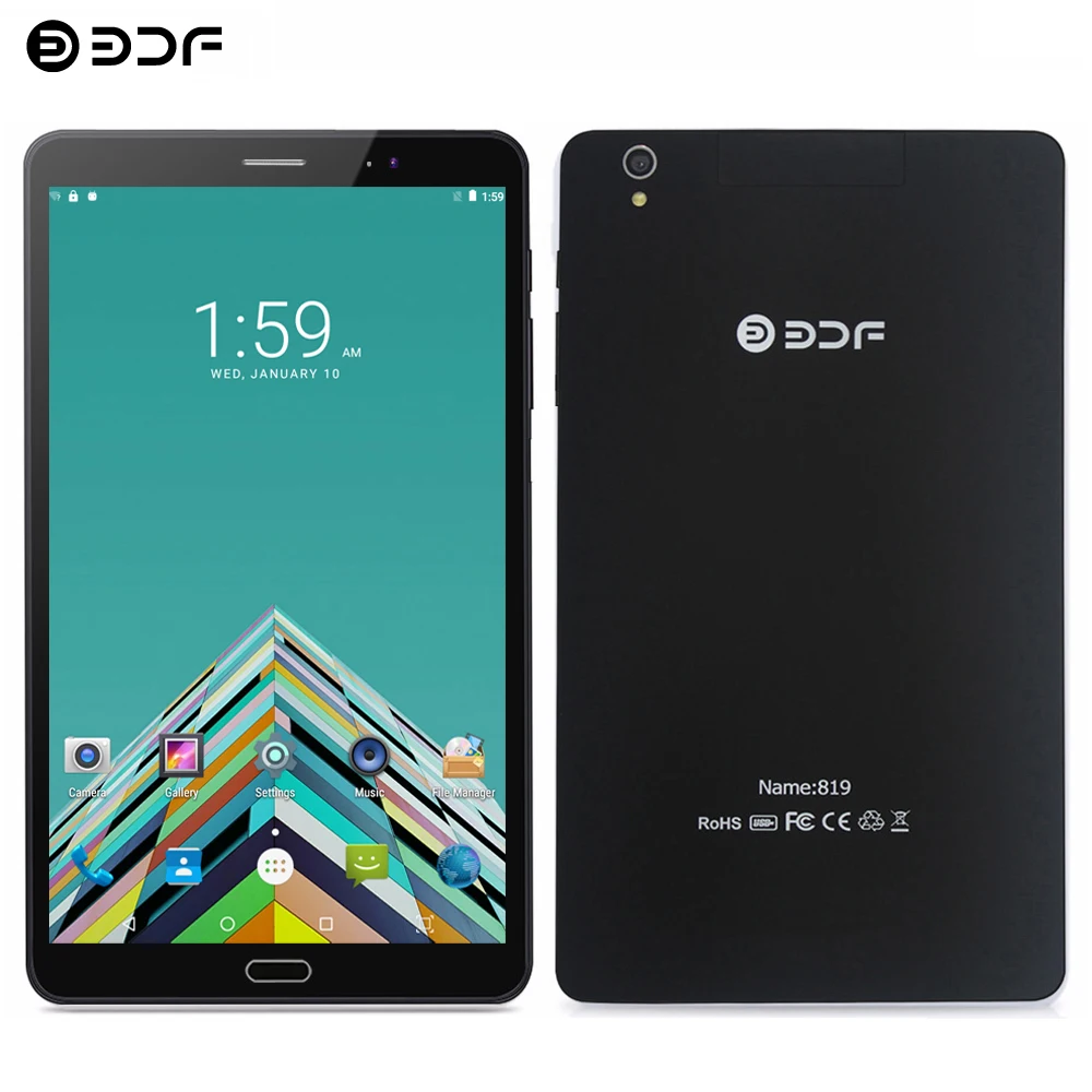 BDF 8 дюймов Android 7,0 планшетный ПК 3G/4G LTE SIM карта телефонный звонок 2.5D экран 4 ГБ/64 Гб Восьмиядерный 1920*1200 ips планшет 7 8 9 дюймов
