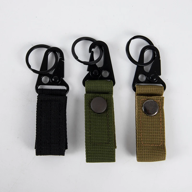 

1pcs Outdoor Carabiner for Keys High Strength Nylon Tactical Backpack Hook Webbing Buckle Molle Hanging System Waist Belt Buckle