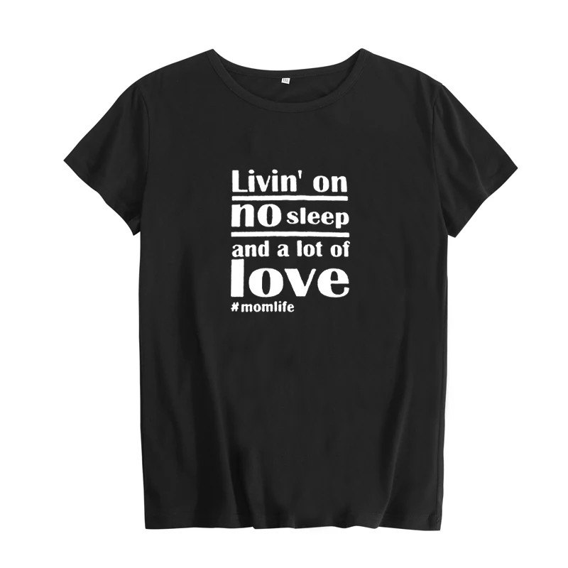 Модная футболка Мама Жизнь без сна и много любви мама жизнь фраза Tumblr хипстерская
