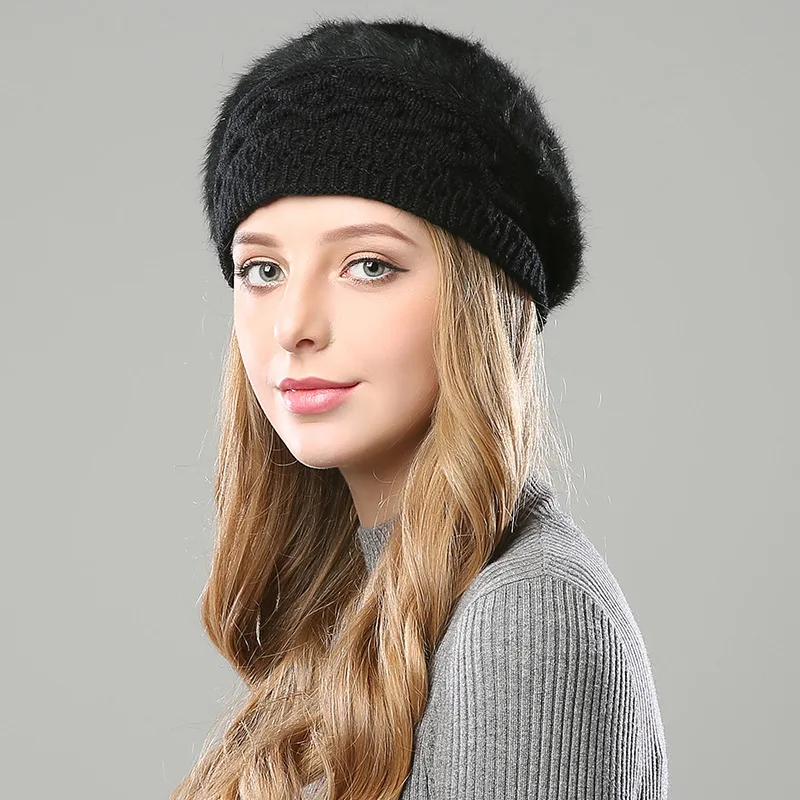 Осенне-зимняя женская шерстяная Повседневная двухслойная берет Femme 2019 |