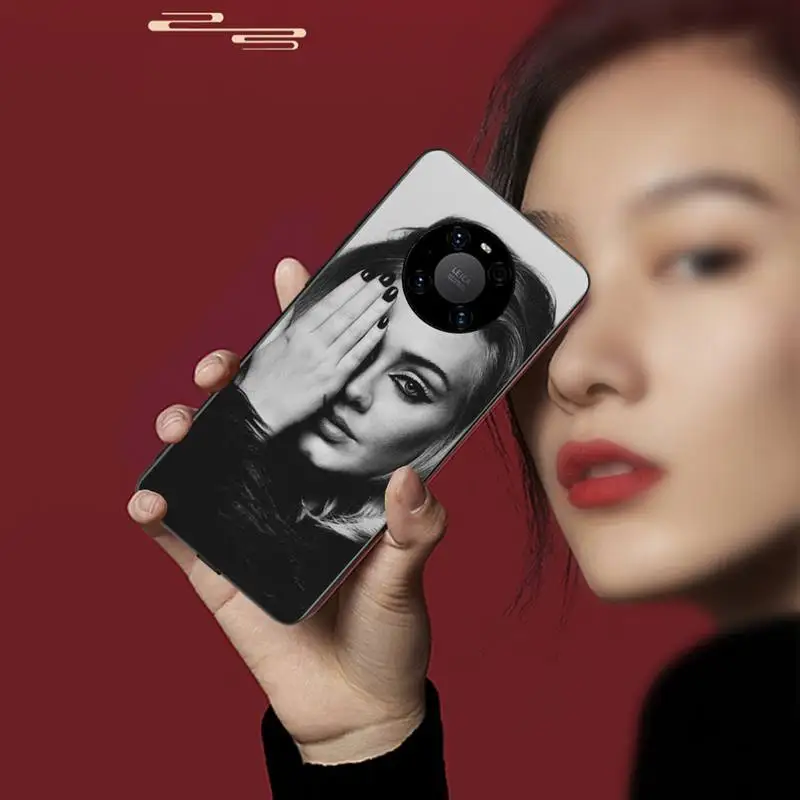 

Adele Black TPU Phone Case For Huawei P20 30 40 Pro Mate 20x 30 40 Pro Nova6 7 Honor 9X 10