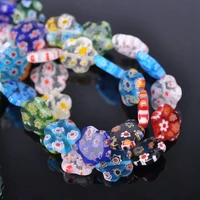 flower shape mixed flower patterns 10mm 12mm 16mm millefiori glass loose beads for diy crafts jewelry making findings