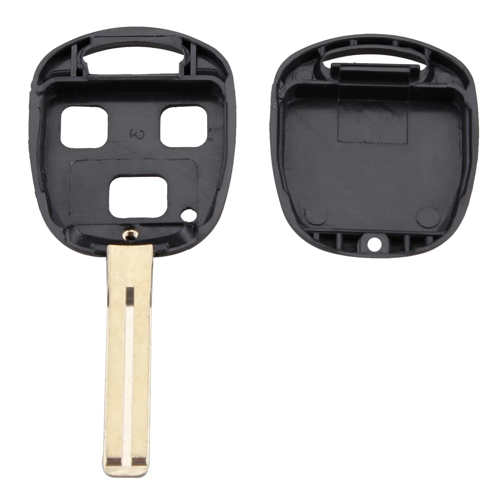 Черный 3 кнопки сменный Портативный чехол для ключей без ключа пульт
