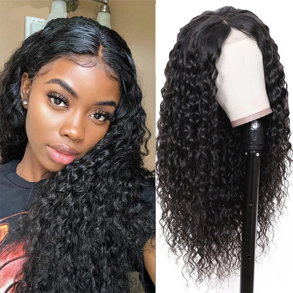 

30Inches Water Wave Lace Front Human Hair Wig Indian 4X4 Lace Closure Wigs For Women Remy Hair Wet And Wavy Lace Wig
