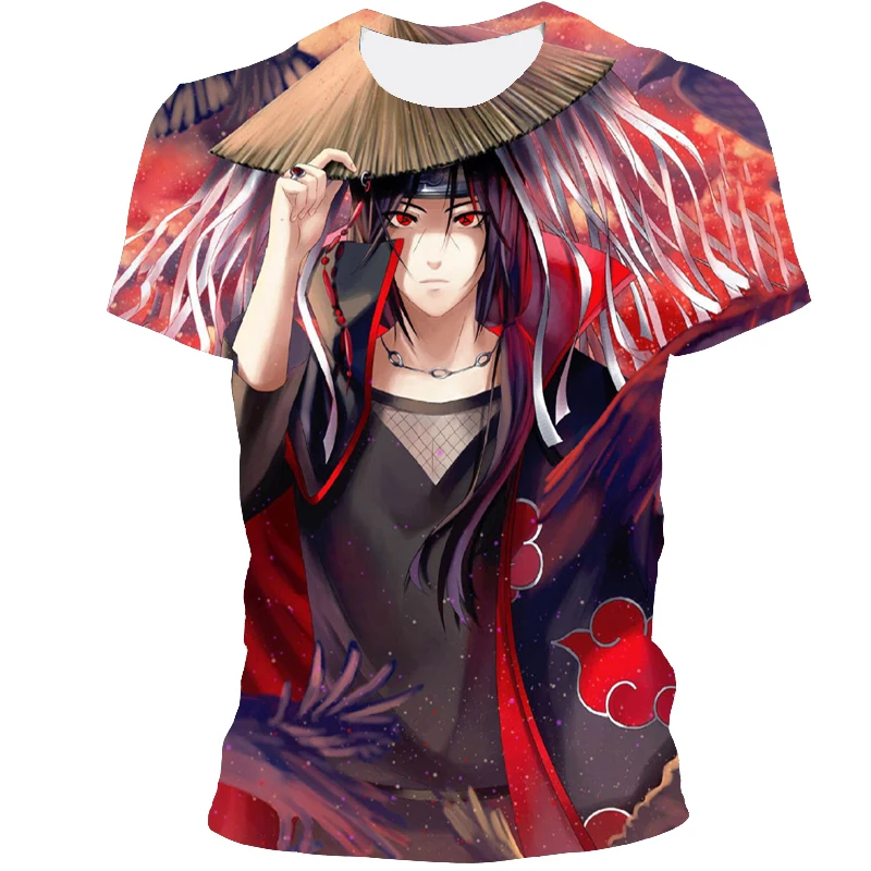 

2021 summer new 3D anime print T-shirt men's short-sleeved shirt punk gothic 3D T-shirt men's fashion top