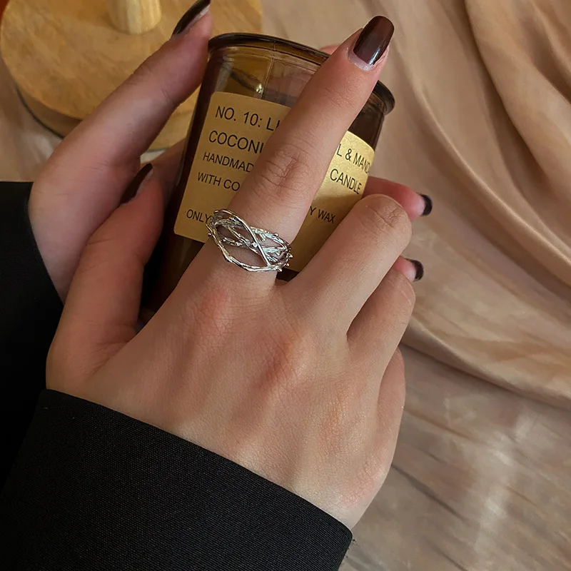 

Fashion New Ins Style Irregular Texture Ring Chic Korean Personalized Opening Girls Ring One Piece Dropshipping rings for women