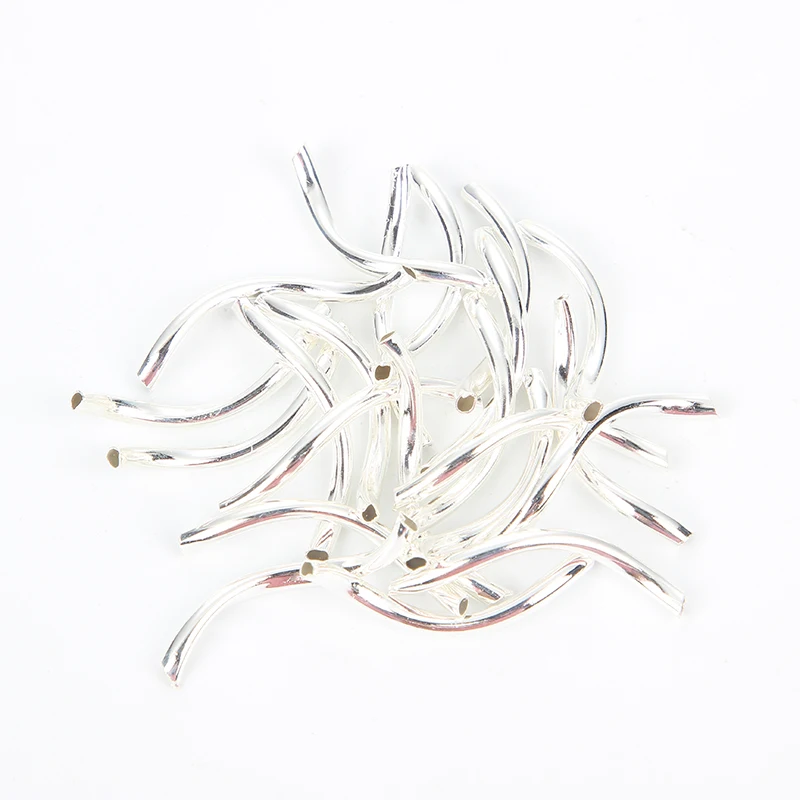 Металлические бусины S для изогнутая прокладка трубки коннектор ювелирных